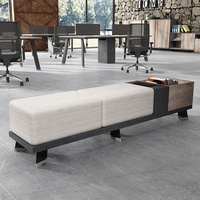 Foshan longjiang mobilier de bureau de luxe ouvert banquette de bureau avec espace de rangement
