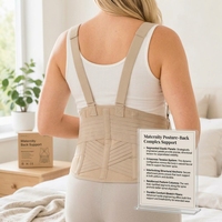 Ceinture de Maternité 3-en-1 Ajustable en Tissu Doux pour le Corps, Soutien Prénatal du Ventre, du Dos et du Bassin pour Femmes Enceintes