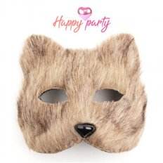 Maschere pratiche per eventi felice festa marrone/cotone BK - Product Image 1