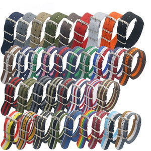 Vente en gros d'usine de bracelets de montre en nylon et toile de haute qualité <span class=keywords><strong>14</strong></span> 16 18 20 22 24mm - Product Image 1