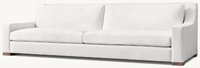 Canapé en tissu moderne et luxueux, minimaliste, grand canapé rembourré 3/4 places, assise profonde, canapé de salon pour villa et hôtel