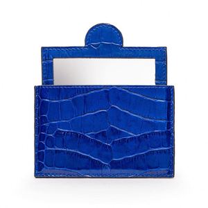Wholesale Manufacturer Beauty <b>Bag</b> Cute Handle Eyelash Travel Hand Held Pu Leather Frame <b>Makeup</b> Compact Pocket <b>Mirror</b> for Girls - Product Image 1