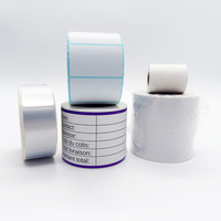 Rollo de Etiquetas de Código de Barras Industriales Personalizadas, PET Mate/Brillante Plateado, Impermeable, Duradero, Etiqueta de Inventario, Suministro OEM