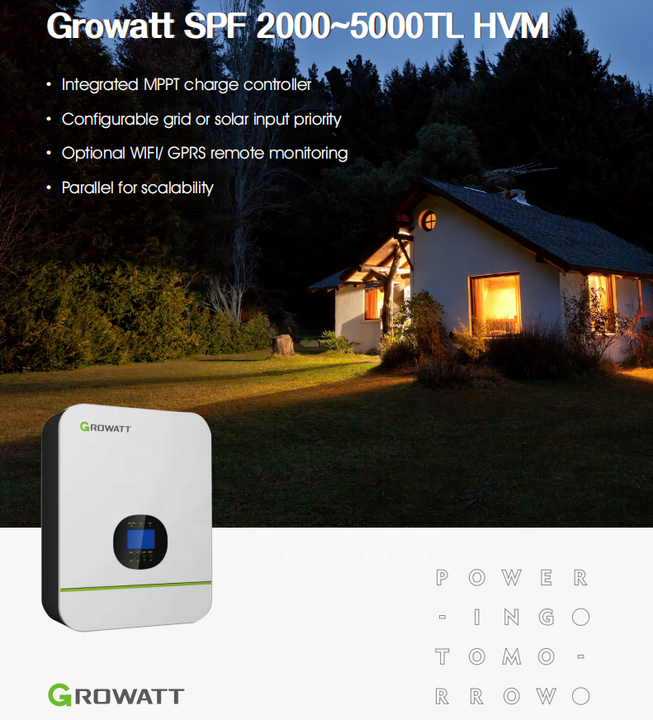 Growatt Hybrid Inverter 3KW Dual Single Phase Solar Inverter