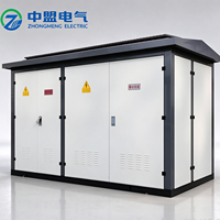 Poste de transformateur compact préfabriqué 10 kV/0,4 kV 400 kVA triphasé extérieur IP54 pour l'électrification rurale