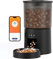 Distributeur automatique de nourriture pour animaux de compagnie intelligent WiFi 4L 360 °    Distributeur de nourriture pour chat et chien avec enregistrement vocal transparent, application Fresh Lock et minuterie