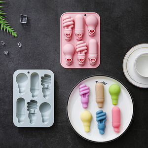 Light Bulb Shape Nonstick Silicone <b>Cake</b> <b>Molds</b> Food-Grade Reusable Cute Silicone Magnetic Chocolate, Candy & Ice DIY <b>Mold</b> - Product Image 5