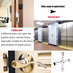 <span class=keywords><strong>Clé</strong></span> à eau multifonctionnelle 4 en 1 en alliage, forme triangulaire/carrée, pour train, ascenseur électrique, armoire électrique, vanne - Product Image 4