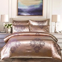 Draps de lit en satin de soie King Size Parure de lit en soie de luxe Ensemble de draps de lit 4 pièces