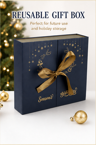 Custom Navy Blue Advent <b>Calendar</b> Box with Double Door Rigid Cardboard Christmas Blind Box Mystery Packaging Gift Wholesale - Product Image 6