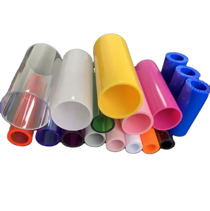 OEM environmental protection color pvc plastic round tube low price customized all kinds of length size
