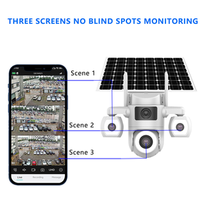 Caméra 4G CMOS AOV Zoom 8x Reconnaissance intelligente humanoïde <span class=keywords><strong>APP</strong></span> Réveil à distance Stockage en nuage Caméra solaire à trois objectifs - Product Image 5
