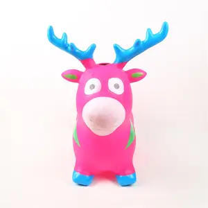 Promotion high quality kids pvc inflatable hopper toy deer cow jumping toys