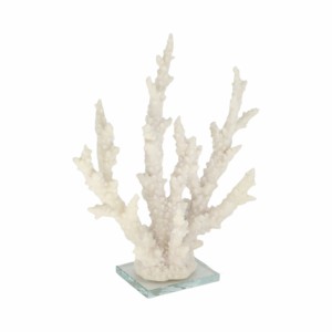 Scultura di corallo a rami su base di vetro, elegante statua per decorare casa, ufficio e bagno - Product Image 2