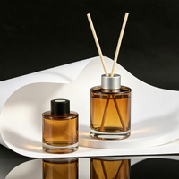 Bouteilles diffuseuses givrées vert mousse style nordique, vente en gros, flacons vides haut de gamme pour huiles essentielles, pour studio de bougies de luxe
