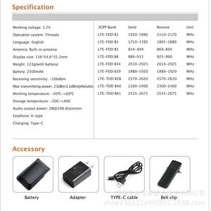 Mini Walkie Talkie 4G LTE con Ranura para Tarjeta Global, Alcance de 50 km, Uso Industrial, Anti-Interferencia - Product Image 3