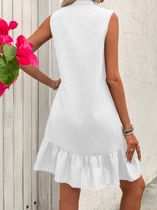 Robe d'été 2026 pour femme, style européen et américain, sans manches, à volants, coupe trapèze, type gilet-jupe - Product Image 5