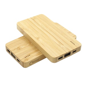 Banque d'alimentation sans fil 100 % bambou écologique 5000 mAh, chargeur portable pour smartphones et appareils, idéal pour les cadeaux promotionnels et d'affaires - Product Image 4