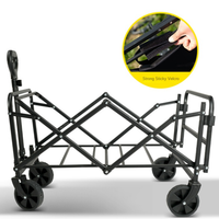 Chariot de camping pliable à quatre roues, imperméable, pratique, pour le camping en plein air, vente chaude
