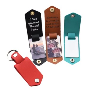 Sublimazione portachiavi in bianco <span class=keywords><strong>con</strong></span> copertura in pelle per animali domestici/<span class=keywords><strong>natale</strong></span>/memoria/papà/regali di San Valentino - Product Image 1