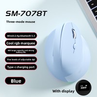 Souris verticale intelligente silencieuse à trois modes, rechargeable, pour la maison, téléphone portable, ordinateur, tablette, USB, photoélectrique, 6 boutons, en stock usine