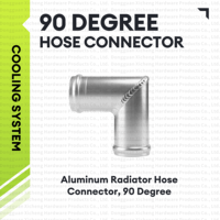 Connecteur de tuyau coudé à 90 degrés en aluminium usiné CNC de précision pour système de refroidissement de radiateur avec rainures de serrage, ajustement universel