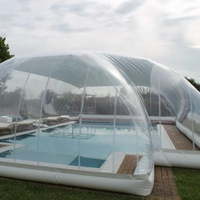 Couverture transparente imperméable personnalisée Couverture de tente dôme de piscine gonflable