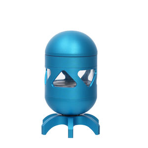 Nouveau broyeur de tabac broyeur de métal 63mm - 4 couches torpille rotatif gyroscope broyeur de fumée en alliage d'aluminium avec lumière LED - Product Image 3