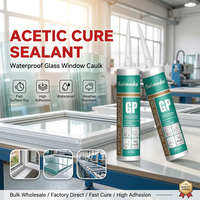 Sellador de Silicona Acética Impermeable para Ventanas de Vidrio, Calafateo de Fijación Rápida, Alta Adhesión, Resistente a la Intemperie, Venta al por Mayor Directa de Fábrica