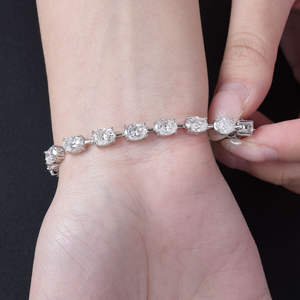 Pulseras de Cadena y Eslabones Geométricos de Diseño Exclusivo para Fiestas, con Moissanita y Diamantes, Estilo Hiphop, Venta al por Mayor - Product Image 2