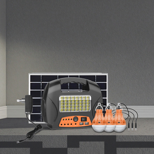 Năng lượng mặt trời ánh sáng DC ổ cắm AC Adapter Spotlight đèn bóng đèn chuyển đổi năng lượng mặt trời bảng điều chỉnh USB + Loại C quá tải màu xanh răng Loa FM Đài phát thanh - Product Image 3