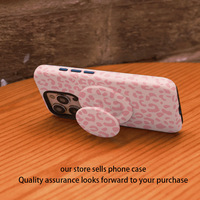 Étui de téléphone portable magnétique à motif animal pleine surface, imprimé léopard, pour 17/16 Pro/15 Pro