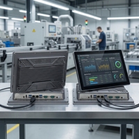 Panel PC Industrial de 12.1 Pulgadas, IP65 Resistente al Agua, Pantalla Táctil Capacitiva, Computadora Todo en Uno, Core I3/i5, 4GB/8GB RAM, en Stock
