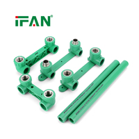 Raccords de plomberie PPR verts IFAN sur mesure 20-110 mm, raccord multi-ports pour réseau de plomberie complexe