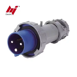 IP67 Waterproof 230V 63A 2P+E Industrial Power Plug