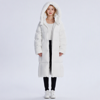 Manteau long matelassé à capuche pour femme AQTQ, chaud et épais pour l'hiver, veste rembourrée coupe-vent pleine longueur pour temps froid