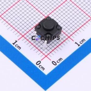 TS017-CBY1EH4.5 Tactile Switch Through hole-4P,6.1x6.1mm Switch Single Pole Single Throw Round Button 1.8N Through Hole - Product Image 1