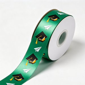 Eco-Friendly Polyester Custom Logo Printed Satin Bow Graduation Bouquet Wrapping Gift <b>Box</b> Decoration - Product Image 6