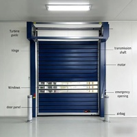 Puertas Enrollables de Alta Velocidad Personalizables con Ventanas de Observación Transparentes, Adecuadas para Talleres y Almacenes