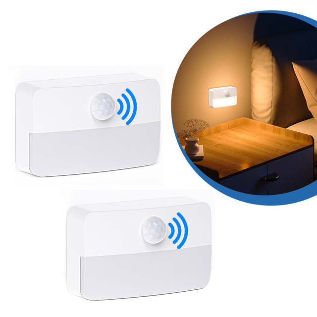 New Modern Minimalist Motion Sensor Night Light Battery Powered Smart Lamp CE Certified Warm White Light for Kitchen Cabinet