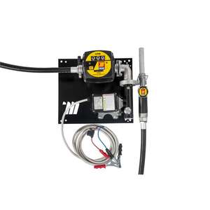 MECLUBE - 090-5046-Y60 Dispensador de pared para transferencia de diesel ''Compact'' 60 LT/min 12V boquilla manual con caudalímetro - Product Image 1