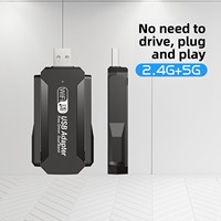 Adaptador de Red Inalámbrico USB de Doble Banda Gigabit de 1300 Mbps y 5 GHz para Computadoras Portátiles y de Escritorio