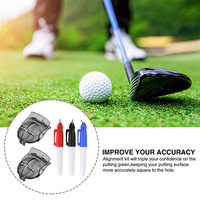 Outil d'alignement de balles de golf en plastique en gros - 360 °   Marqueur de balle de golf rotatif avec conception de coupelle à clipser facilement pour l'aide à l'alignement du putting