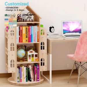 ชั้นวางหนังสือไม้หมุนได้ EDULAND OEM ODM ทรงกลมทันสมัย สำหรับเด็ก ตู้หนังสือ ชั้นวางหนังสือสำหรับบ้าน เฟอร์นิเจอร์ ชั้นโชว์ - Product Image 4