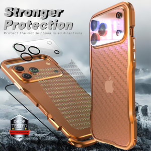 Coque de protection antichoc en métal avec cadre en aluminium et vis, et film protecteur d'objectif offert pour <span class=keywords><strong>iPhone</strong></span> 17 Pro Max 16 15 7 8p - Product Image 5