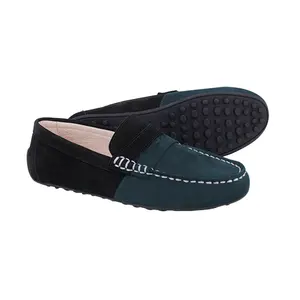 Giày lười hai tông màu giày thường ngày cổ điển chính hãng Da Penny Giày lười trượt trên căn hộ Nam Giày Da đanh đậu Hà Lan