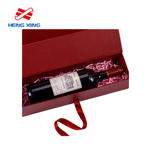 HENGXING Coffret Cadeau de Luxe Personnalisé pour Bouteille Unique de Vin, en Carton Rouge Magnétique Fait Main avec Doublure en Mousse de 2mm, Idéal pour Whisky et Boissons Gazeuses - Product Image 5