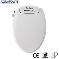Abattant WC manuel de luxe moderne, bidet électronique haute qualité à double buse avec fonction autonettoyante pour salle de bain, usage musulman
