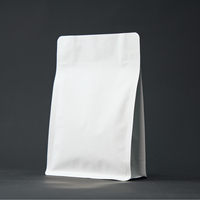 Sachet à fond plat thermoscellable vide, emballage alimentaire en plastique recyclable pour grains de café