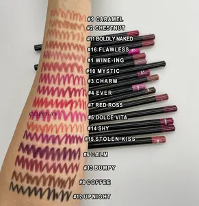 COEOVO Crayon à Lèvres Noir Mat Crème Vendeur Crayon à Lèvres Marque Privée Crayon à Lèvres Brun